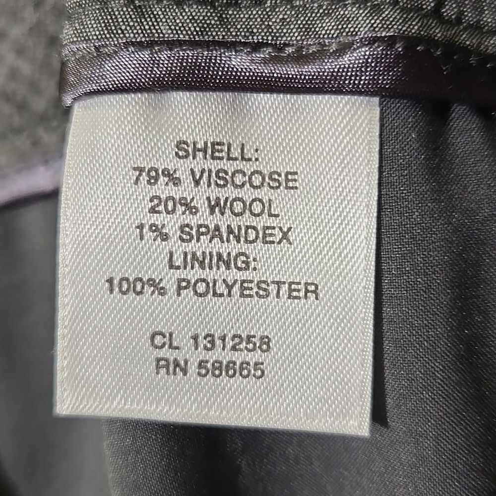 Classique Entier Wide Leg Trouser Pants Size 10 Gray Wool Blend Career Workwear - Picture 14 of 14
